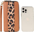 Leopard Print Wallet For Women Cheetah Wristlet Purse Zip Around Card Holder (Leopard&brown)...