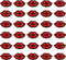 MIAO JIN 30 Pcs Red Kiss Lips Embroidered Patch Iron on Sewing Applique Stickers Patch Clothes Jeans Jackets Hat Bag DIY Decoration Patches...
