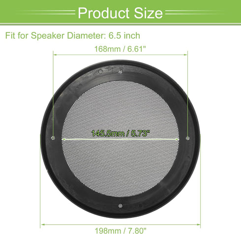 ACROPIX Universal 6.5" Car Speaker Grills Cover Mesh Round 6.5 Inch Audio Speaker Subwoofer Guard Protector Case with Mounting Screws Iron ABS Sil...