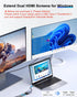 HDMI Dual Monitor Adapter, Gmeaou USB C to Dual HDMI Adapter 4K, Dual HDMI Adapter for 2 Monitors, Dual Monitor Adapter, HDMI Splitter for Dual Mo...