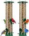 Gray Bunny 2 Pack, 12 Inches Tube Bird Feeders for Outdoors Hanging, 4 Feeding Ports, Hard Plastic Feeder Outdoor Weatherproof & Steel Hanger, Bir...