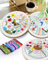 TINDTOP 3 Sets Beginners Embroidery Stitch Practice kit, Embroidery Kit for Beginners Include Embroidery Cloth Hoops Threads for Craft Lover Hand ...