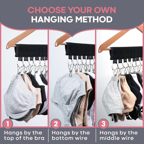 Bra Organizer for Closet Hanging, Space Saving Sports Bra Hanger for Closet Organization, Sports Bra Storage, Bra Holder, Tank Top Hanger, Swimsui...