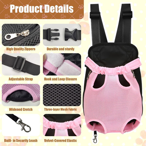 Pet Dog Carrier Backpack Adjustable Dog Front Carrier, Dog Hiking Backpack, Front Facing Dog Carrier, Dog Hiking Backpack, Puppy Backpack, Cat Fro...