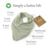 Kishu Baby Indi - Premium GOTS Certified Organic Bandana Scarf Bib, Dual Layer, 4-Way Reversible Baby Bandana Bib, Muslin Baby Bibs for Boys or Gi...