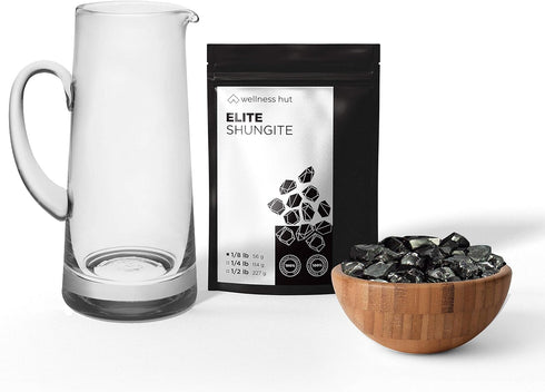Elite Shungite Stones - for Shungite Water - 1/8 Pound (56 Grams) 0.5-1.2 inch Stones...