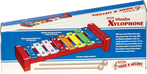 Schylling Wooden Xylophone - Colorful Kids Instrument - includes Wooden Mallets and Embossed Metal Keys - Ages 3 and Up...