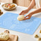 Silicone Pastry Mat for Baking, Dough Rolling Mat Non Stick Dough Mat with Measurement Baking Mat, Kitchen Counter Mat for Pie, Crust, Pizza, Cook...