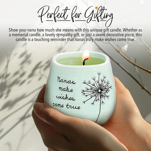 Pavilion Gift Company - Dandelion Wishes 77148 Ceramic Candles Nanas Make Wishes Come True Ceramic Soy Candle...