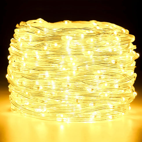 Areker Christmas Lights Outdoor Warm White,500LED 82FT, Christmas Tree Lights Indoor, IP65 Waterproof with 8 Modes, Xmas Rope Lights for Indoor Ho...