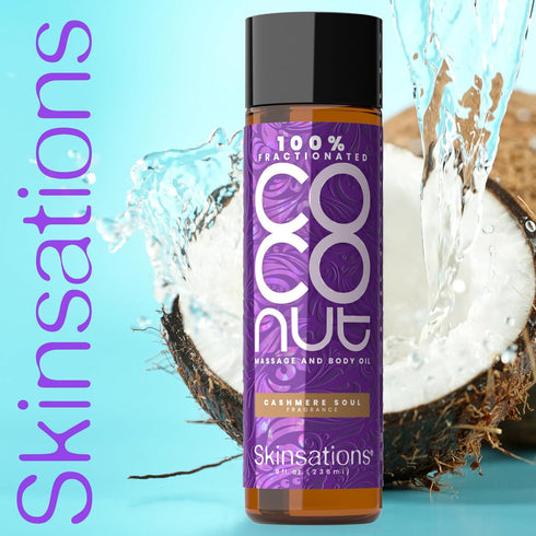 Cashmere Soul Scented Body Oil - Fragrance Oil for Skin with Fractionated COCONUT Oil - After Shower Body Oil for Women and Men, Body Moisturizer,...