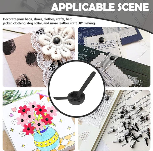 Modixun 600pcs Brads Round Fasteners, 4 Colors Paper Fasteners with Storage Box, Metal Mini Brads Fasteners Split Pins for Art Craft Scrapbooking ...