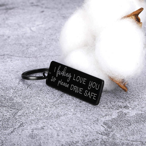 Birthday Anniversary Keychain Gift for Men Husband Fathers Day from Wife Girlfriend Boyfriend Drive Safe Keychain for Son Daughter Dad Friends Val...
