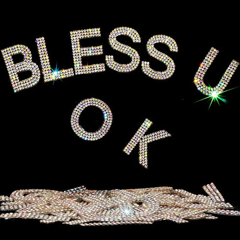 Locacrystal 34Pcs Bling Rhinestone Alphabet Letter Stickers, A-Z Letters Self-Adhesive Iron-on Crystal Rhinestones Word Stickers for Cars Arts Cra...