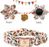 Elegant little tail Dog Collar with Flower, Fall Dog Collar Thanksgiving Turkey Flower Collar Dog Girl Pet Collar Dog Collars for Medium Dog...