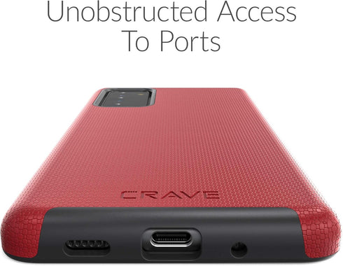 Crave Dual Guard for Samsung Galaxy S20 FE Case, Shockproof Protection Dual Layer Case for Samsung Galaxy S20 FE, S20 FE 5G- Red...
