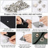 12 Sets Snap Fastener Kit, Press Studs Snap Fasteners Clothing Snaps Button with 2 Pieces Installation Tools for Bags, Jeans, Clothes, Fabric, Lea...