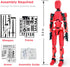 Robot Action Figure, 3D Printed with Full Articulation for Stop Motion Animation (Blue)...
