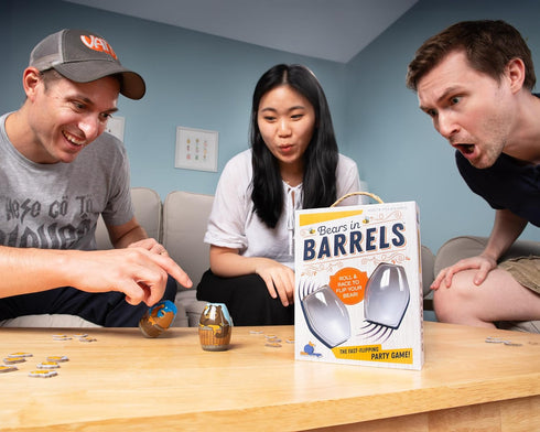 Bears in Barrels Fun Dexterity Party Game for all ages by Blue Orange Games, 4 to 8 Players...