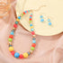 8-18mm Beads Necklace 18” Graduated Chunky Beaded Choker Necklaces with Earring Set for Women...