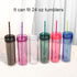 DAKOUFISH 11 Inch Clear Reusable Plastic Replacement Drinking Straws for 24 oz & 16 oz Mason Jar Tumblers,Set of 12 Pcs Straws with Cleaning Brush...