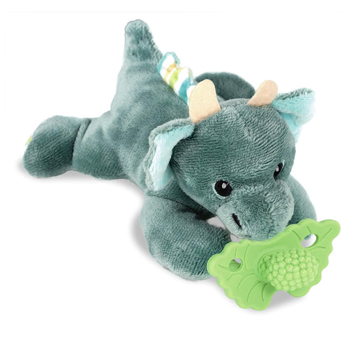 RaZbaby RaZbuddy RaZberry Teether/Pacifier Holder w/Removable Baby Teether Toy - 0M+ - Bpa Free (Dragon)...