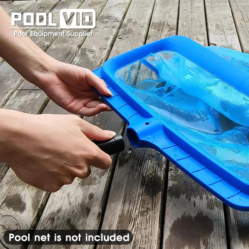 Pool Net Handle, Aluminum Adapter with EZ Clip for Pool Attachments and Standard Pool Poles, Easy Connection (2 Pack)...