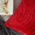 YOUR SMILE Pack of 2, Christmas Decorative New Luxury Series Merino Style Faux Fur Throw Pillow Case Cushion Cover 18" x 18"(Red)...