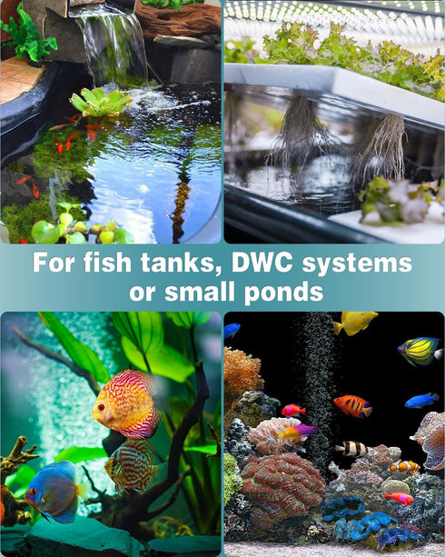 Pawfly Aquarium Air Stone for Air Pump 3 Inch Fish Tank Air Stone Bubbler Cylindrical Bubble Release Tool Oxygen Diffuser for Fish Tanks Buckets S...