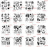16 Sets Flower Stencils for Painting on Wood, 168 pcs Small Plants Including Flower Grass Birds Butterfly Bee Reusable Templates for Scrapbooking ...