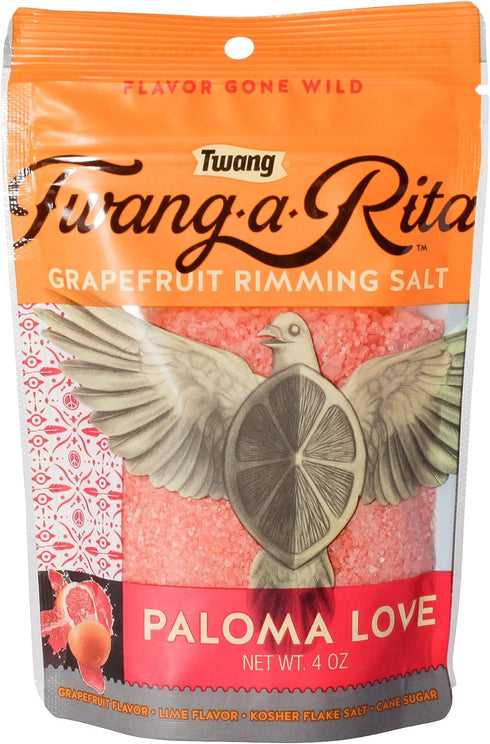 Twang-a-Rita Rimming Salt Varieties - 4 ounce pouch - (2 pack) (Paloma Love (Grapefruit))...