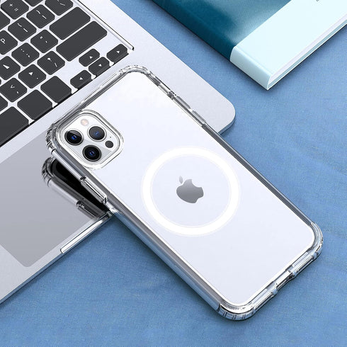 amCase Cellular Phone Case, Compatible with MagSafe, iPhone 11 Pro Max (6.5"), Support Wireless Charging, Polycarbonate, Thermoplastic Polyurethan...