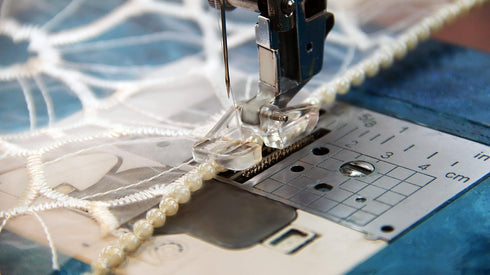 Creative Feet Pearls & Piping Presser Foot, Fits All Sewing Machines with A Zigzag Stitch...