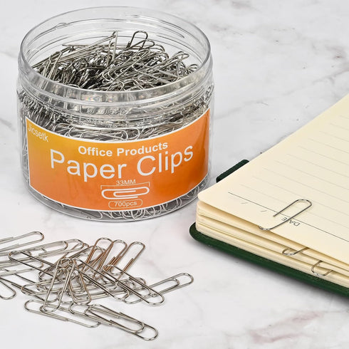 Medium Paper Clips,Paper Clip Medium Size,700 Pcs Clips Office Supplies for Paperwork Ideal for Home, School and Teacher Supplies....