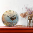 MOYYO Romantic Red Wine at Beach Sunset Wall Clock 9.8 Inch Silent Round Wall Clock Battery Operated Non Ticking Creative Decorative Clock for Kid...