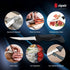 Meat and Fish Fillet Knife - Curved salty water resistant german 5 inch steel blade with sheath, sharpener and gift box, ideal for filleting and d...