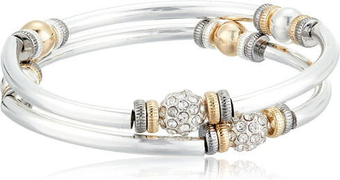 Nine West Women's Tri Tone Bangle Bracelet...
