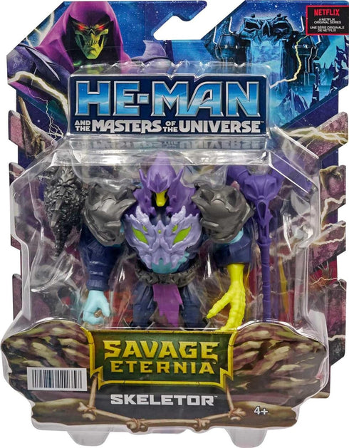 Masters of the Universe and He-Man Toy, Skeletor Savage Eternia MOTU Collectible Action Figure with Accessories...