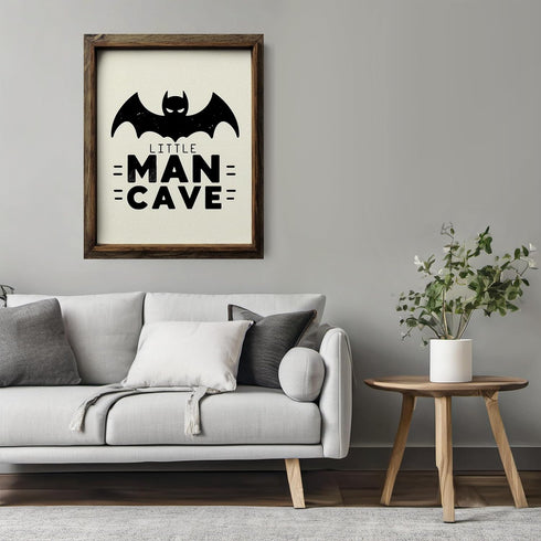 Posterizer 1 pcs-Little man cave-Kids Room Art-Comedy Art-Gift for Daughter, Son, Kids-decor for nursery toddlers kids room- UNFRAMED Wall Art...