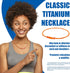 Phiten Titanium Classic Necklace - Sports Necklace with Aqua-Titanium Technology for Neck and Shoulder Tension - Elastomer Core with Micro Titaniu...
