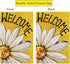 Daisy Summer Garden Flag 12x18 inches Double Sided, Seasonal Floral Welcome Farmhouse Patio Burlap Garden flag, Outdoor decoration small flag (yel...
