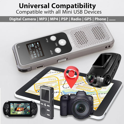 Mini USB OTG Cable for Digital Cameras - USB A Female to Mini USB B 5-pin Male Adapter Braided Cable...
