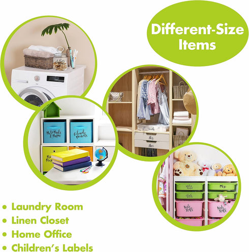 Hebayy 318 PCS Laundry Room & Linen Closet Organization Labels?No Stain Removal, Water/Oil Resistant Stickers for Home Office, Bathroom and The Be...