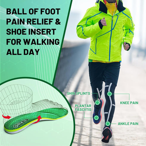 220lbs+ High Arch Support Insert Plantar Fasciitis Relief Metatarsal Pain Orthotic Insole for Men & Women Standing All Day, Flat Feet Heel Comfort...