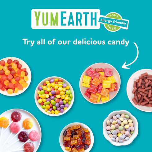 YumEarth Organic Sour Giggles Chewy Candy - Allergy Friendly (Top 9 Free), No Artificial Dyes or Flavors, Non GMO, Gluten Free, Vegan - Individual...
