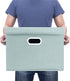 TYEERS Collapsible Storage Bins With Lids, Large Fabric Storage Boxes - 2 Pack - Aqua Spring...