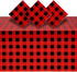 BLUE PANDA Buffalo Plaid Plastic Tablecloth Picnic Table Cover - 3 Pack 54 x 108 in Red & Black - Disposable Durable Decor for Lumberjack Party De...