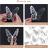 3D Butterfly Wall Stickers, 72Pcs 3 Sizes 3 Styles, Removable Metallic Wall Decals Fridge Sticker Room Mural Decoration for Kids Bedroom Nursery C...