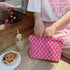 Cosmetic Bag Cute Makeup Bag Y2k Accessories Aesthetic Make Up Bag Y2k Purse Checkered Makeup Bag Cosmetic Bag for Women (Green and white)...