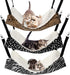 3 Pcs Reversible Pet Hammock Soft Plush Cat Hanging Hammock Guinea Pig Bed Rat Cage Accessories for Cat Puppy Dog Piggy Kitten Ferret Rabbit Other...